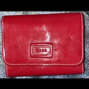 Women’s red XOXO trifold wallet!! EUC!